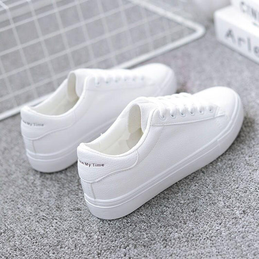 Spring New Casual Flat White Shoes Women - Shuift.com