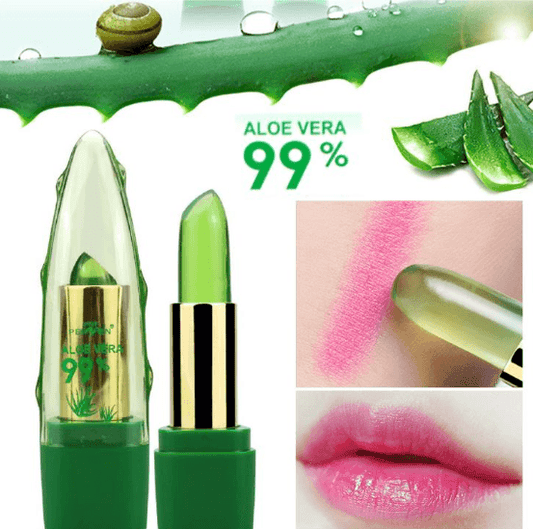 Aloe Vera Gel Color Changing Lipstick Gloss Moisturizer Anti-drying Desalination Fine-grain Lip Blam Care - Shuift.com