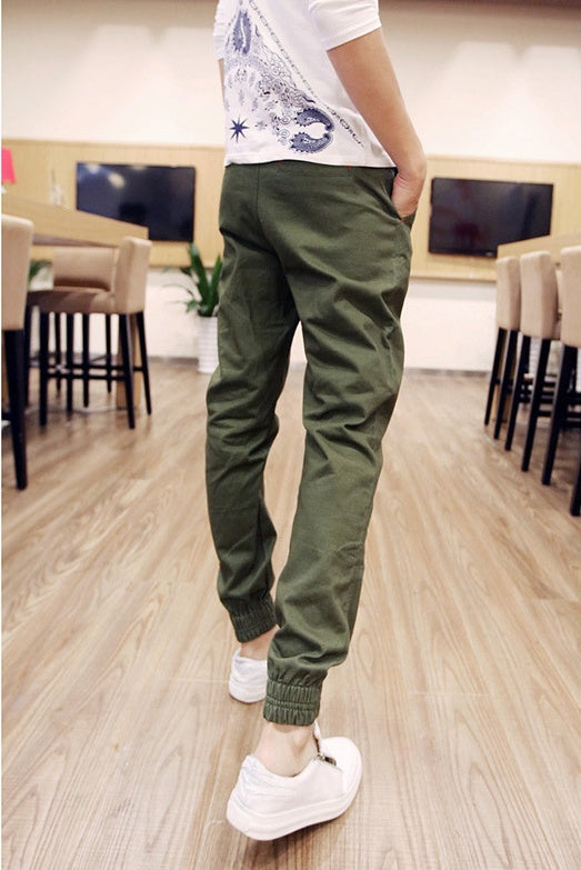 In the spring of new men's Korean slim slim casual pants feet feet Haren pants pants men's feet