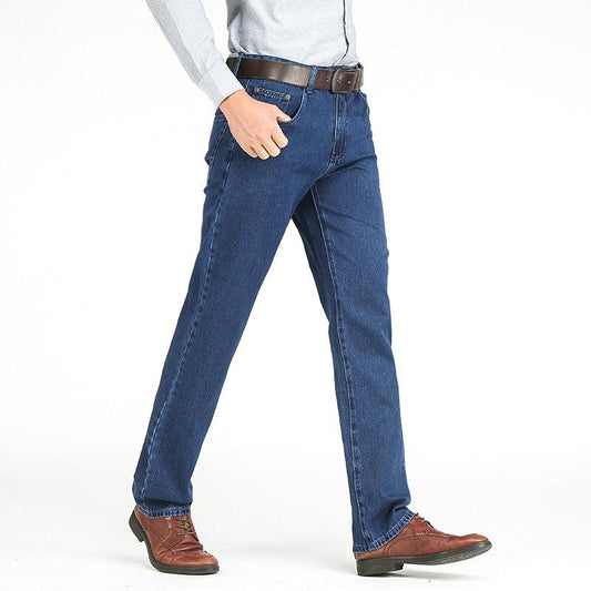 Summer Thin Men's Cotton Loose Mid-Rise Jeans - Shuift.com