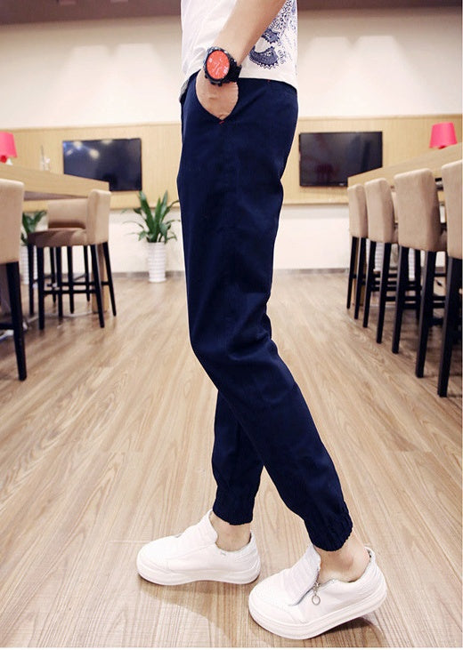 In the spring of new men's Korean slim slim casual pants feet feet Haren pants pants men's feet