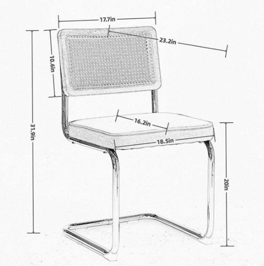 Mid-century Modern Dining Chair 2-piece Set