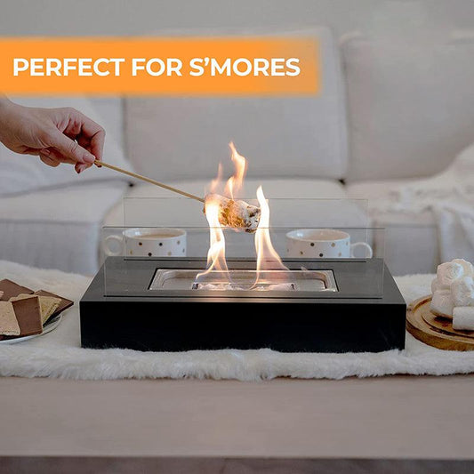 Indoor Fire Pit Mini Alcohol Lamp Fireplace Glass Table Accessories Personal Fireplace Indoor And Outdoor Camping Rectangle Fire Pit Alcohol Fireplace - Shuift.com