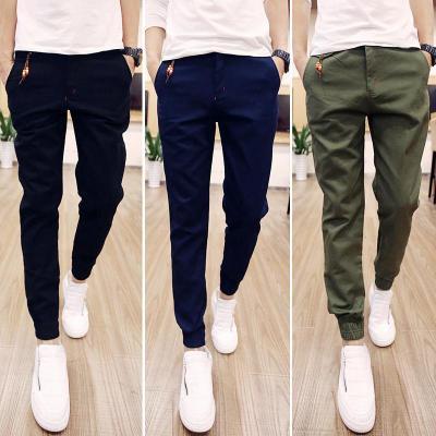 In the spring of new men's Korean slim slim casual pants feet feet Haren pants pants men's feet