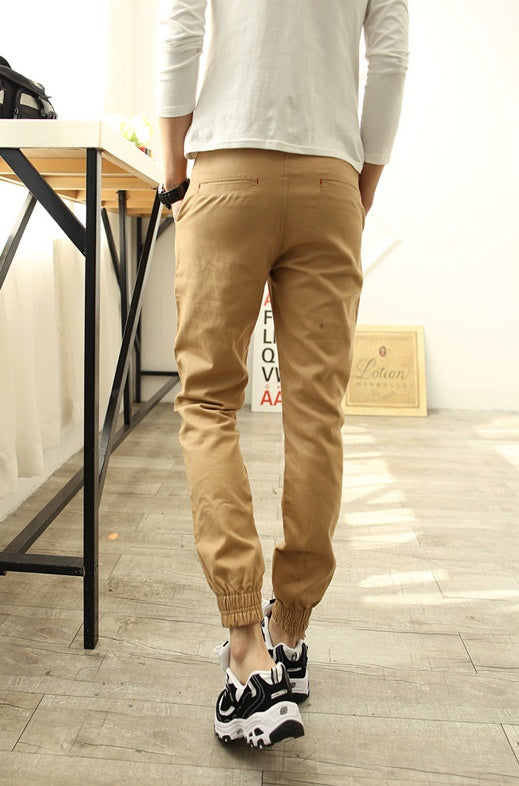 In the spring of new men's Korean slim slim casual pants feet feet Haren pants pants men's feet