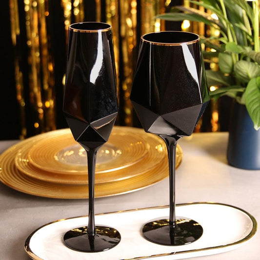 Goblet Simple Wine Glass Champagne Glasses For Model Room Setting - Shuift.com