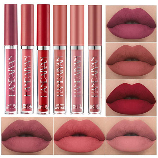 Lip Mud Lazy Lipstick Lip Glaze Authentic Matte Lip Gloss Not Easy To Dip Cup - Shuift.com