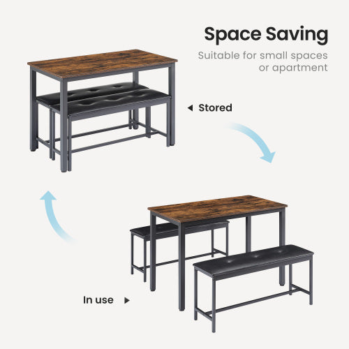 Dining Table Set, Industrial Style Dining Table And Kitchen Chairs