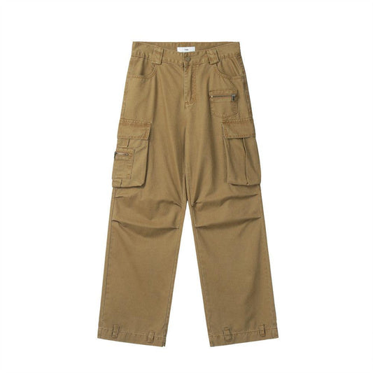 American Street Pleated Workwear Casual Pants Men