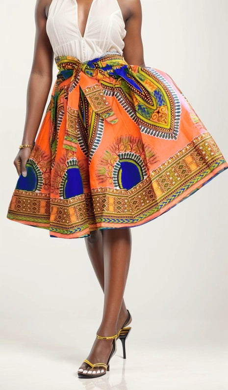 Ankara Skirt 100% Cotton Dashiki Print African Skirt