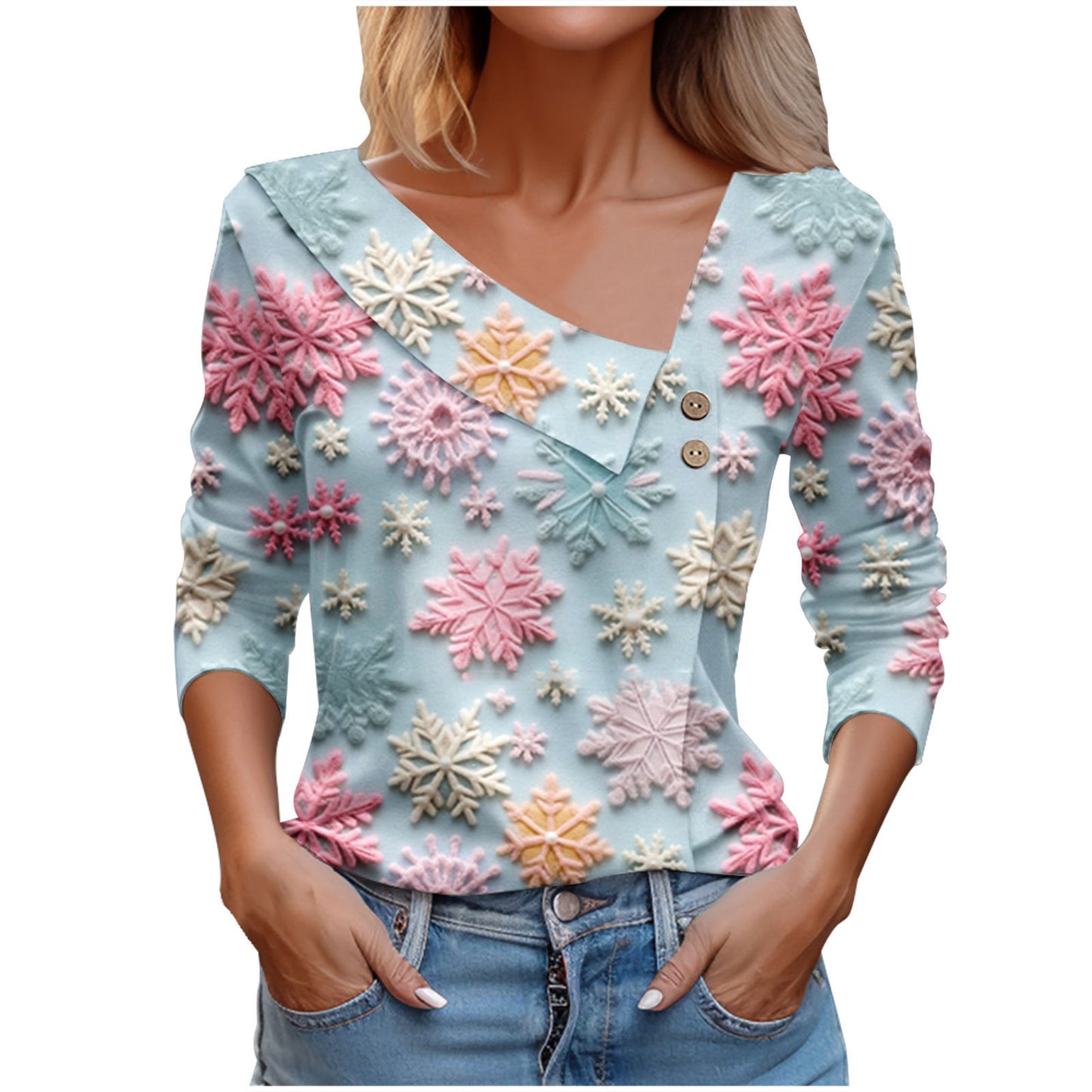 Cactus Large Flower Printed Shirt