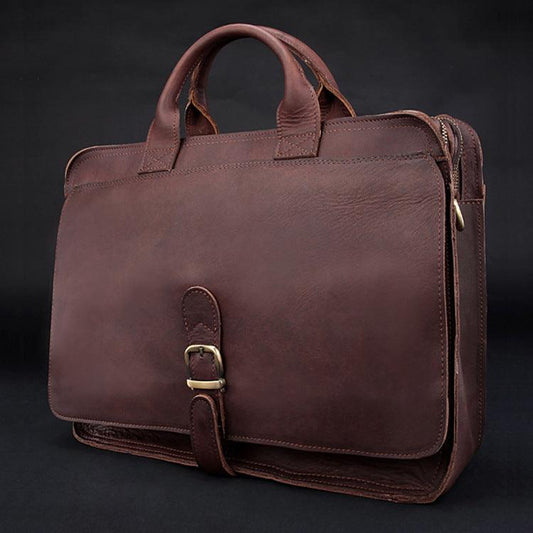 Fashion Genuine Leather Men's Briefcase - Shuift.com