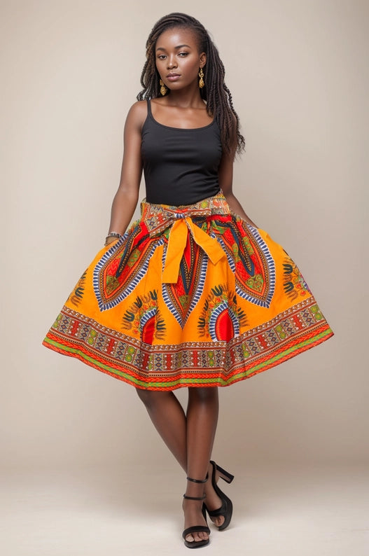 Ankara Skirt 100% Cotton Dashiki Print African Skirt