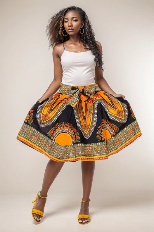 Ankara Skirt 100% Cotton Dashiki Print African Skirt