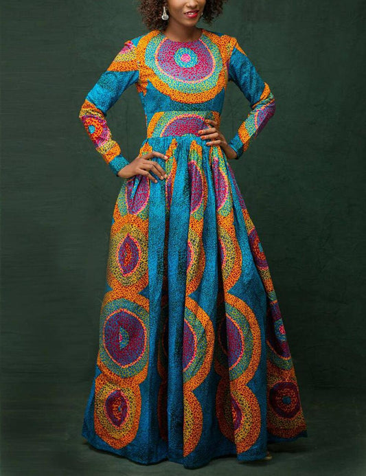 Fashion African Ethnic Digital Print Dress
