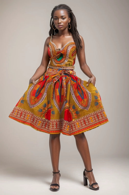 Ankara Skirt 100% Cotton Dashiki Print African Skirt