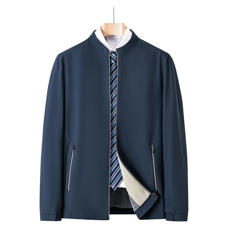 Men's New Fashion Polo Collar Business Jacket Coat