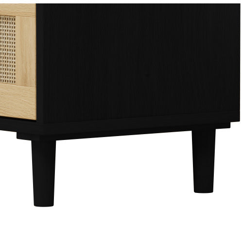 3 Drawers Rattan Storage Cabinet Rattan Drawers, Suitable For Bedroom, Living Room, Dining Room, Hallway