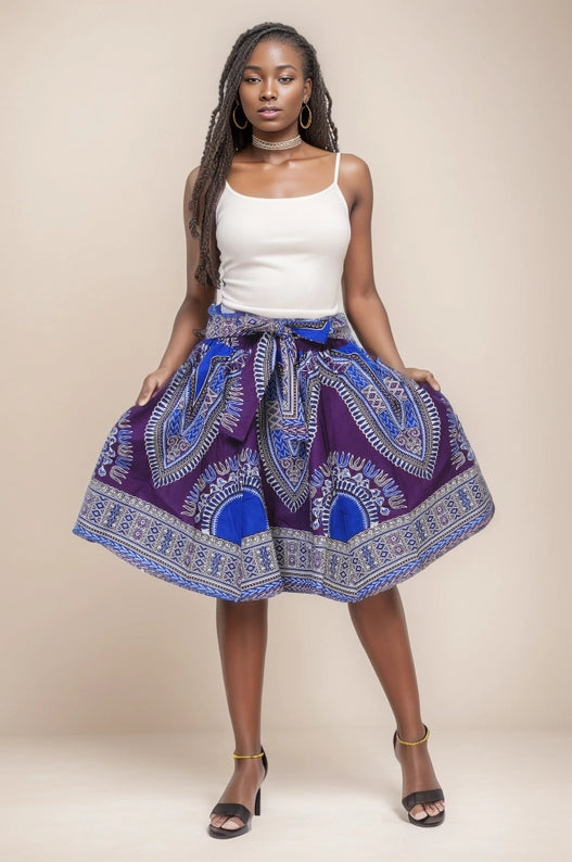 Ankara Skirt 100% Cotton Dashiki Print African Skirt