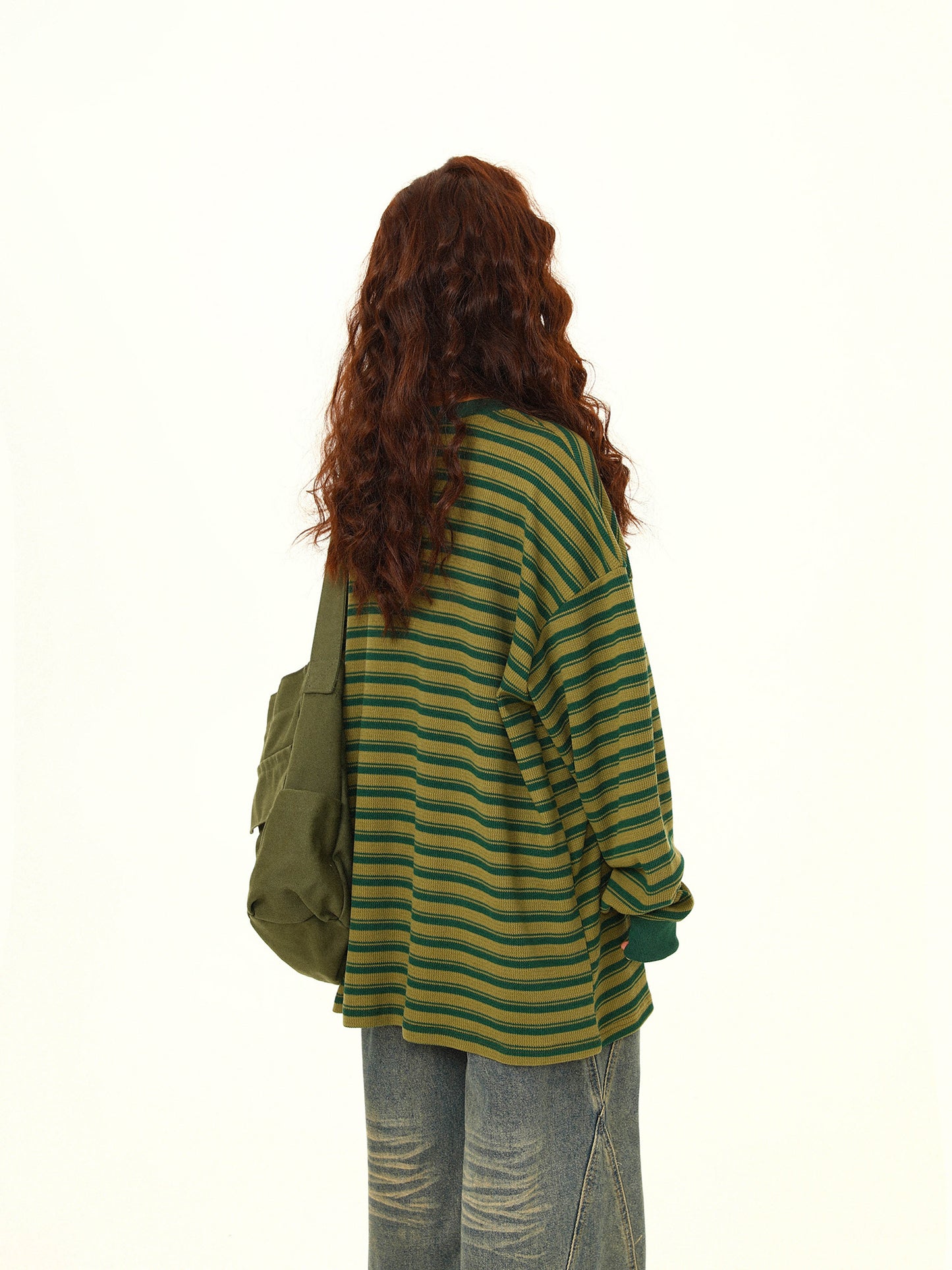 Vintage Stripe Long-sleeved T-shirt Women's Bottoming Shirt