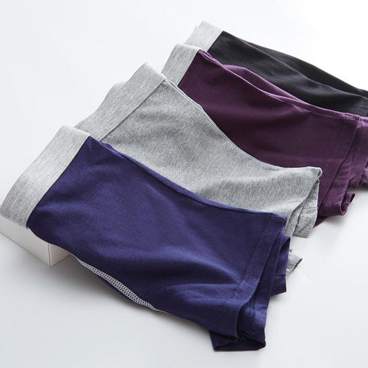 Men's underwear underwear men's cotton four-pointed middle waist sports short pants alarrie factory wholesale - Shuift.com