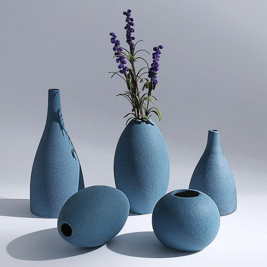 Wholesale creative Nordic ceramic vase ornaments home decoration living room table ornaments European dry flower ware - Shuift.com