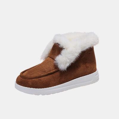 Furry Suede Snow Boots - Shuift.com