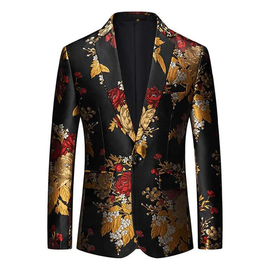 Men Spring Printing Business Suit Jackets/Male Slim Fit High Quality Dress Blazers Fashion Casual Tuxedo Plus Size 5XL 6XL - Shuift.com