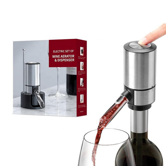 Electric Wine Aerator Dispenser Bar Party Accessories Stainless Steel Intelligent Automatic Decanter Pourer Valentine's Day Gift - Shuift.com