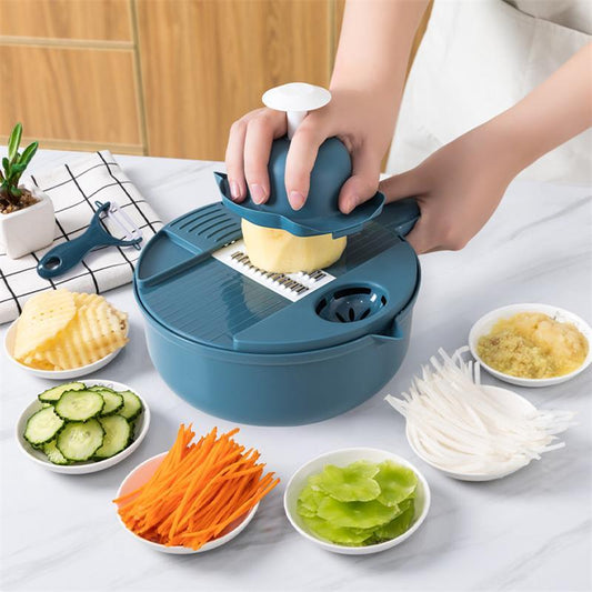 Effortlessly Prepare Delicious Salads with the Kitchen Multifunctional Salad Utensils Vegetable Chopper - Shuift.com