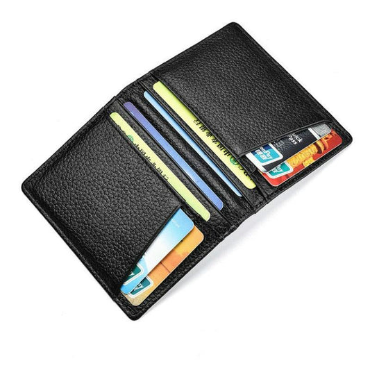 Super Slim Soft Wallet 100% Genuine Leather Mini Credit Card Wallet Purse Card Holders Men Wallet Thin Small - Shuift.com